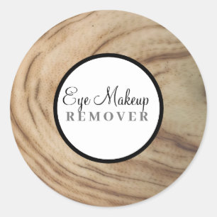 Rustic Natural Wood Grain Custom Makeup Labels