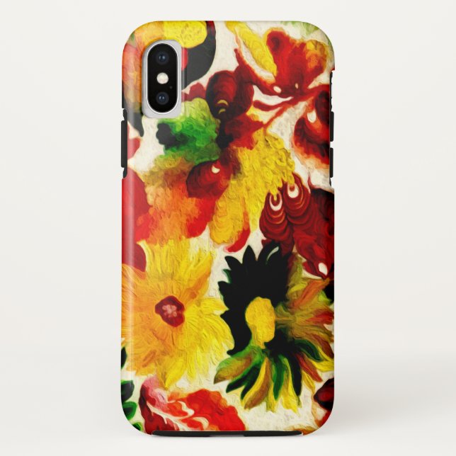Rustic Nature Fall Leaves Painting Case-Mate iPhone Case (Back)