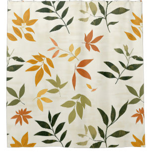 Rustic Nature-Inspired Leaf - Botanical Art (2) Shower Curtain