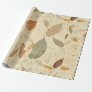 Rustic Nature-Inspired Leaf - Botanical Art (3) Wrapping Paper