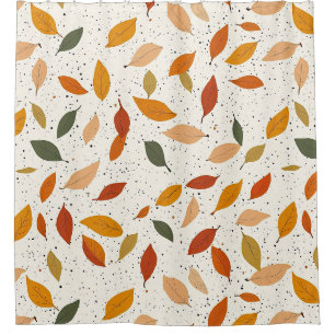 Rustic Nature-Inspired Leaf - Botanical Art Shower Curtain