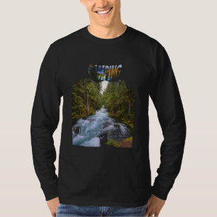 Rustic Nature Landscape Waterfall T-Shirt