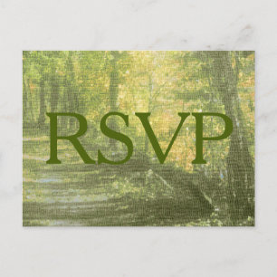 Rustic Nature RSVP Invitation Postcard