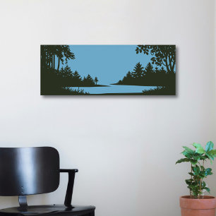 Rustic Nature Scene with Body of Water Poster
