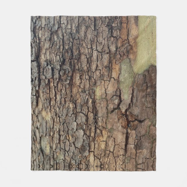 Rustic nature, tree bark   fleece blanket (Front)