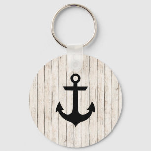 Rustic Nautical Anchor Key Ring