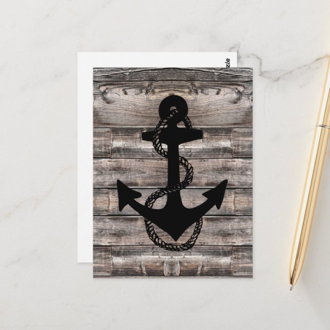 rustic nautical + ANCHOR ROPE | Postcard (Front/Back In Situ)