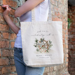 Rustic Nautical Anchor Wheel Leafy Floral Wedding Tote Bag<br><div class="desc">If you need any further customization please feel free to message me on yellowfebstudio@gmail.com.</div>