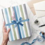 Rustic nautical watercolor stripes beach wedding wrapping paper<br><div class="desc">Rustic watercolor stripes design in faded aqua blue,  sage green and middle grey,  simple and chic,  Great for rustic beach wedding,  nautical theme wedding,  destination wedding,  summer wedding and coastal living decor.
See all the matching pieces in collection below.</div>