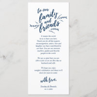 Rustic Navy Blue, Place Setting Thank You Card
