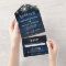 Rustic Navy Wood String Lights Wedding