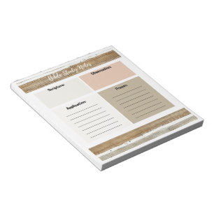 Rustic Neutral Bible Study Notes Notepad
