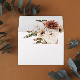 Rustic Neutral Boho Floral  Envelope