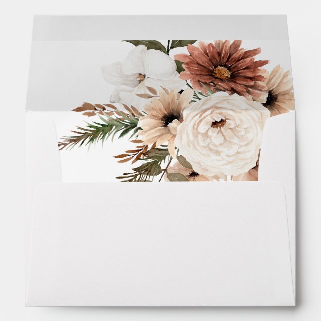 Rustic Neutral Boho Floral S2 Envelope (Back (Bottom))