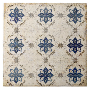 Rustic Neutral Navy Blue Ceramic Tile