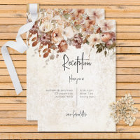 Rustic Neutral & Pink Floral Drop Reception