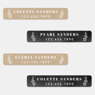 Rustic Neutrals Iron On Name Labels