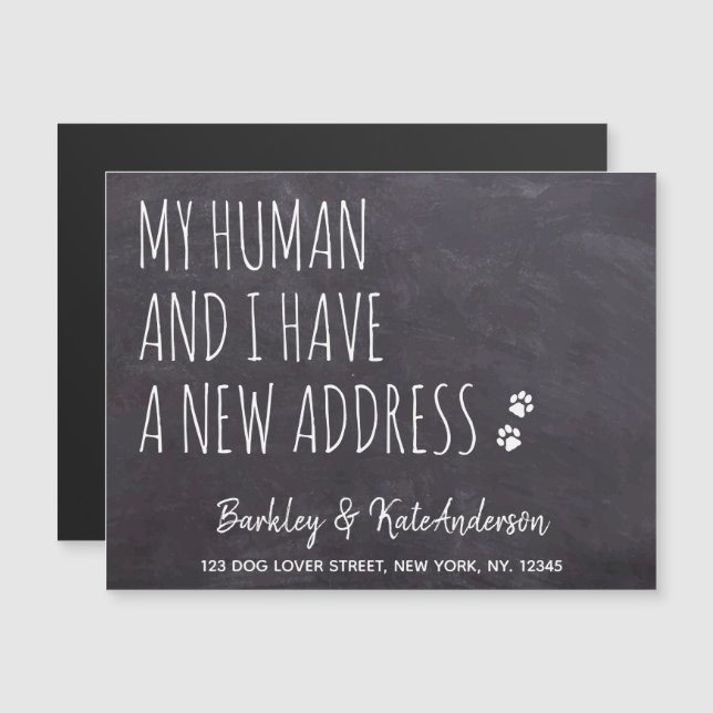 Rustic New Address Dog Moving Announcement (Front/Back)