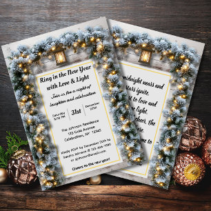 Rustic New Year's Eve Party Invitation