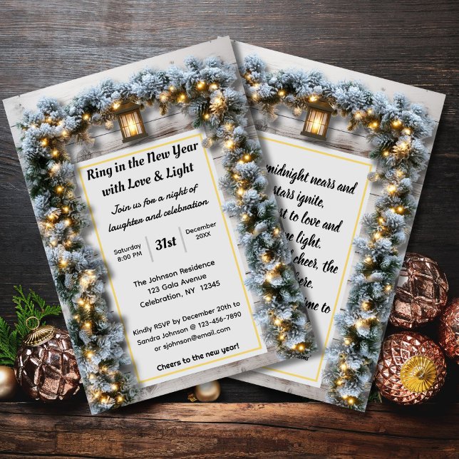 Rustic New Year's Eve Party Invitation (Creator Uploaded)
