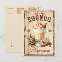 Rustic North Pole Eggnog Wood background