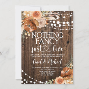 Rustic Nothing Fancy Just Love invitation