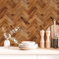 Rustic Oak Herringbone