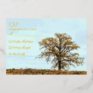 Rustic Oak Tree Autumn Wedding