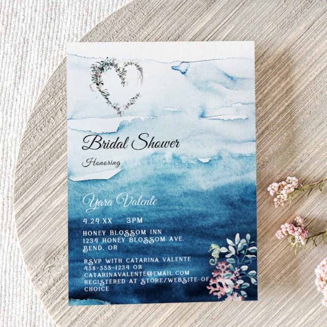 Rustic Ocean Bridal Shower Invitation (Creator Uploaded)