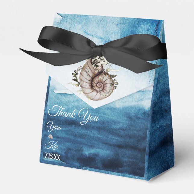 Rustic Ocean Favour Box (Front Side)