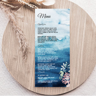 Rustic Ocean Wedding Flat Menu