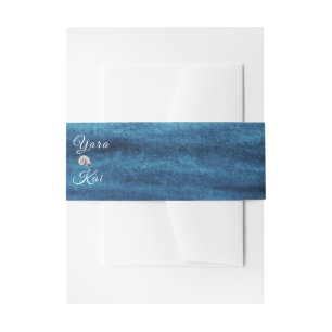 Rustic Ocean Wedding Invitation Belly Band