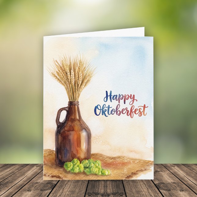 Rustic Oktoberfest Wishes Card (Creator Uploaded)