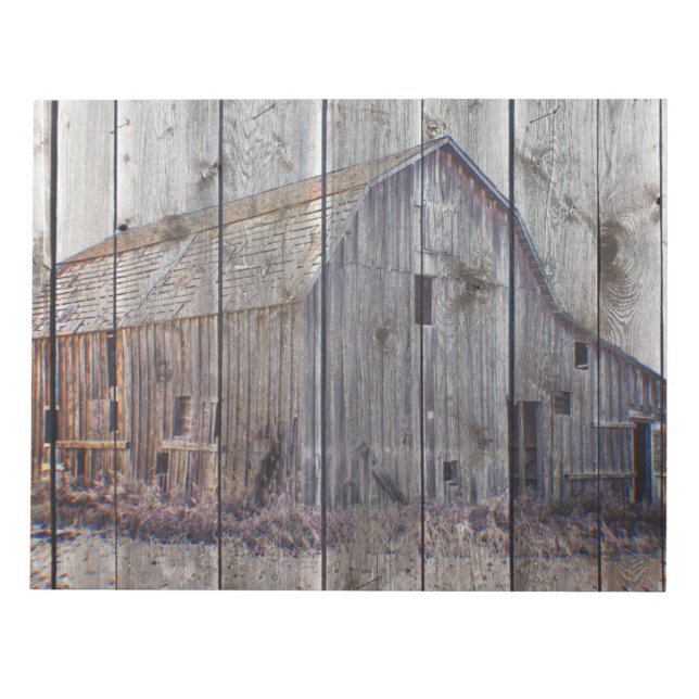 Rustic Old Barn Notepad (Front)