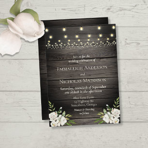 Rustic Old Barn Wood Wedding Invitation
