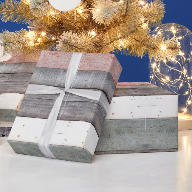 Rustic Old Barn Wood Wrapping Paper (Holidays)