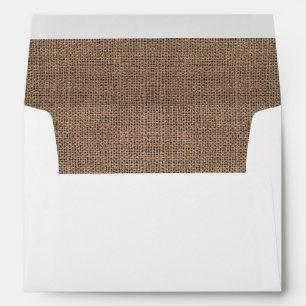 Rustic Old Burlap Texture Wedding Envelopes