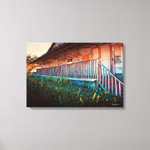 Rustic Old Country Barn Porch Vintage Canvas Print
