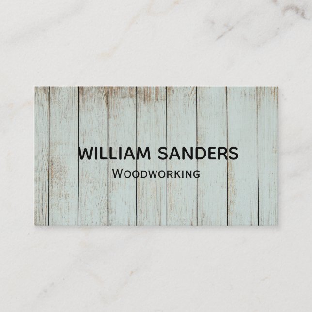 Rustic Old Green Barnboard Business Card (Front)