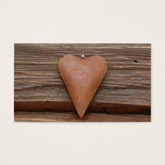 Rustic Old Heart on Log Cabin Wood (Front)