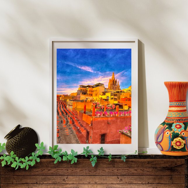Rustic Old Town San Miguel De Allende Paint Photo Print (Creator Uploaded)