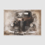 Rustic Old Vintage Car Decoupage Tissue Paper<br><div class="desc">Rustic Old Vintage Car</div>