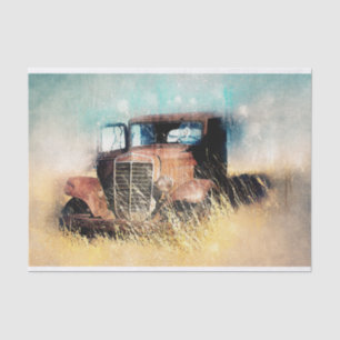 Rustic Old Vintage Truck Decoupage Tissue Paper