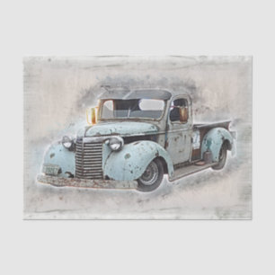 Rustic Old Vintage Truck Decoupage Tissue Paper