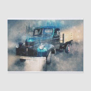 Rustic Old Vintage Truck Decoupage Tissue Paper