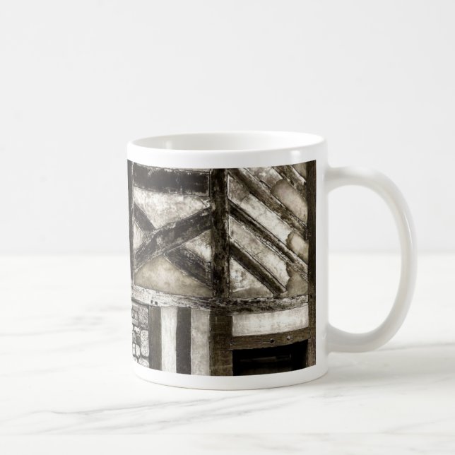 Rustic Old Wood and Stone Building Coffee Mug (Right)