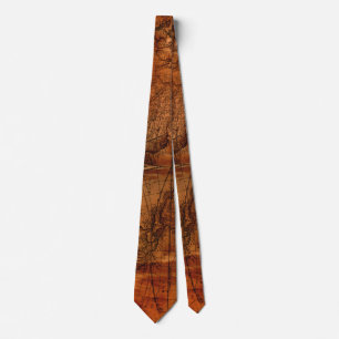 Rustic Old World Map Gifts Tie