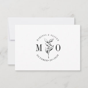 Rustic Olive Branch Flat Note Card