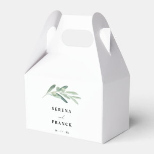 Rustic Olive Branch Wedding Favor Box