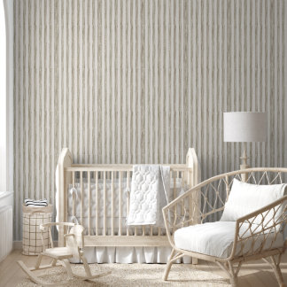 Rustic Olive Green Watercolor Stripe Wallpaper